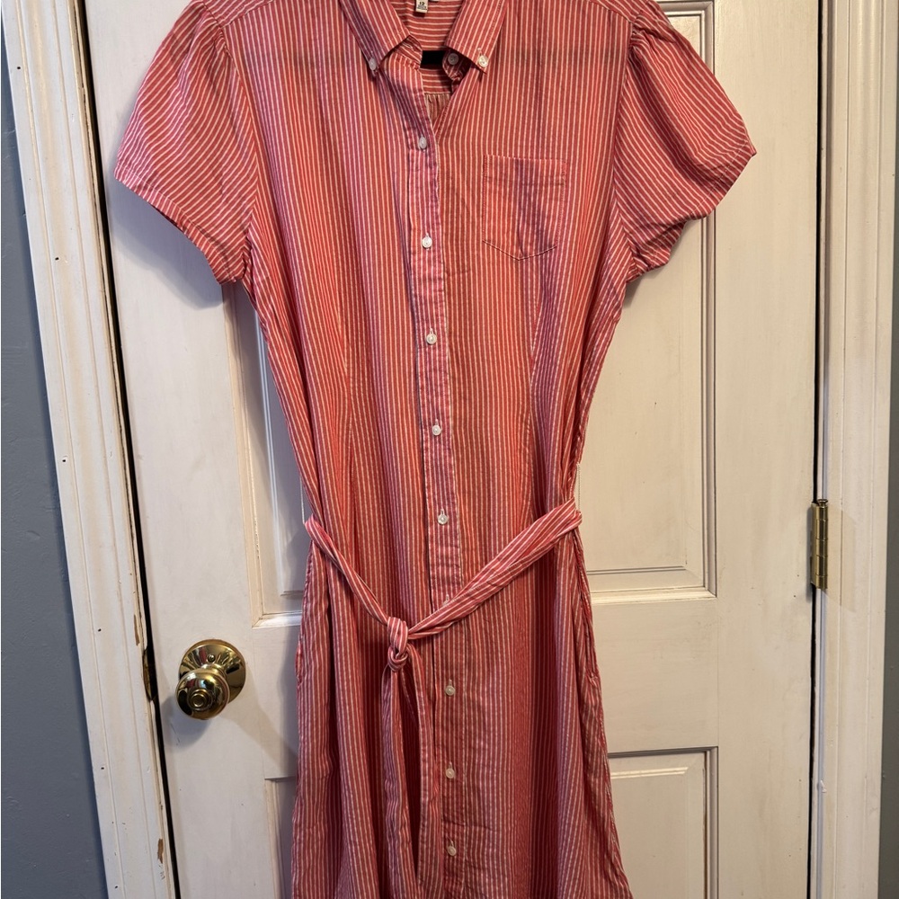 Striped Pink Shirt Dress